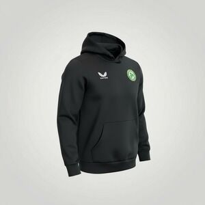 Castore Mens Ireland FAI Players Travel Hoodie Large Celtic FC Crest Logo Black